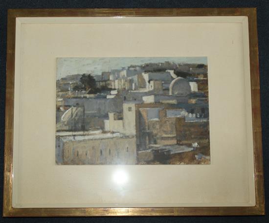 Clive McCartney (b. 1960) Medina, Tangier and Hotel Fuentes, Tangier, 8 x 11.5in.